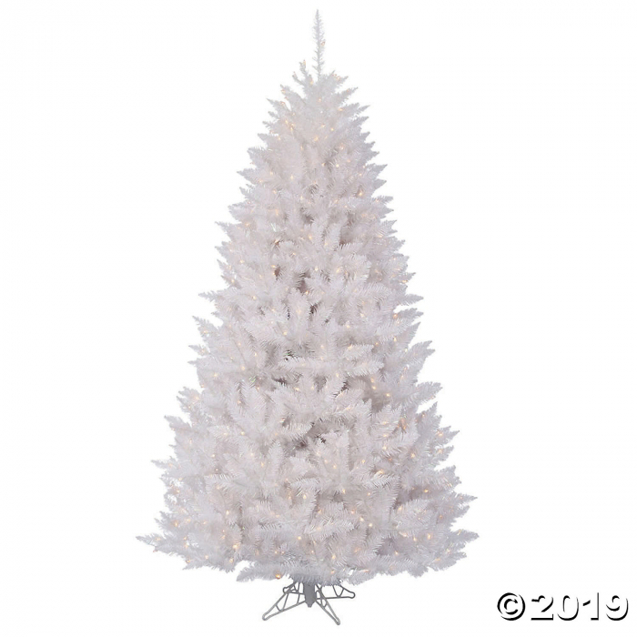 Vickerman 7.5' Sparkle White Spruce Christmas Tree with Clear Lights (1 Piece(s))