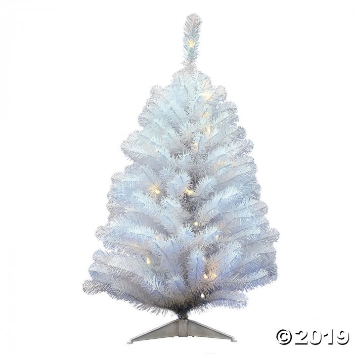 Vickerman 3' Crystal White Spruce Christmas Tree with Warm White LED Lights (1 Piece(s))