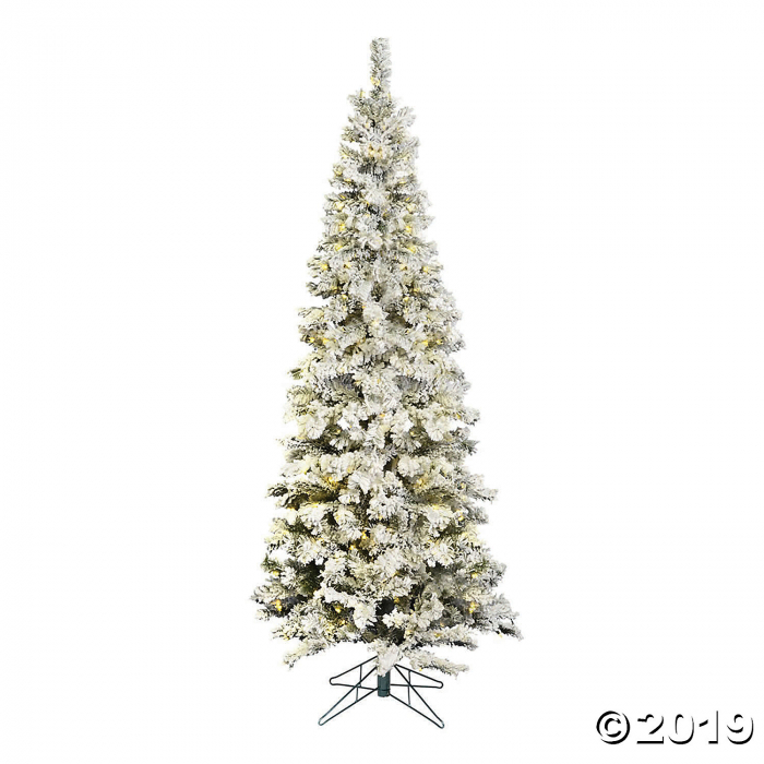 Vickerman 6.5' Flocked Pacific Christmas Tree with Warm White LED