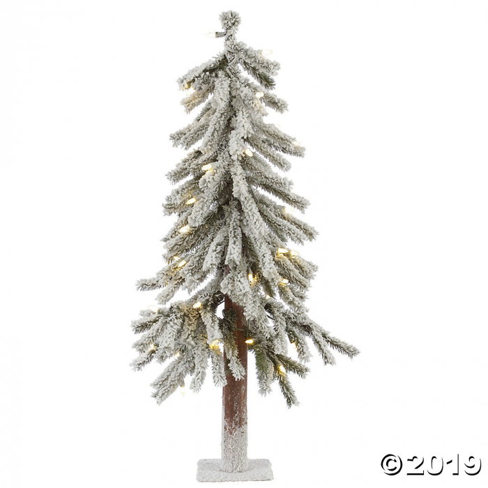 Vickerman 3' Flocked Alpine Christmas Tree with Warm White LED Lights (1 Piece(s))