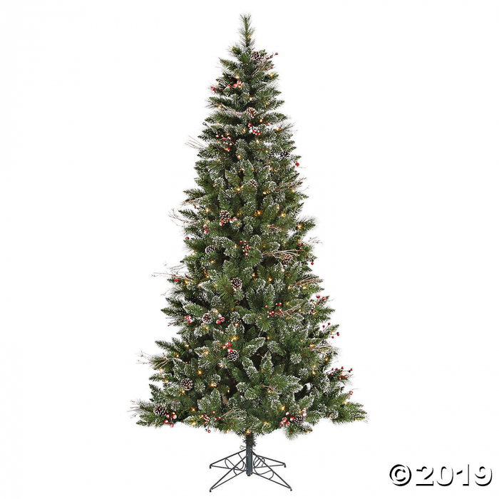 Vickerman 6' Snow Tipped Pine and Berry Christmas Tree with Warm White LED Lights (1 Piece(s))