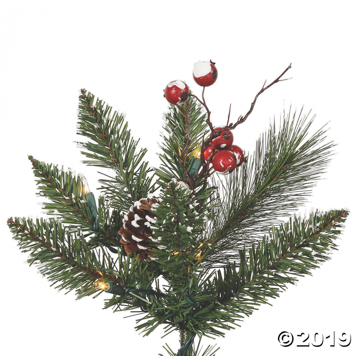 Vickerman 6' Snow Tipped Pine and Berry Christmas Tree with Warm White LED Lights (1 Piece(s))