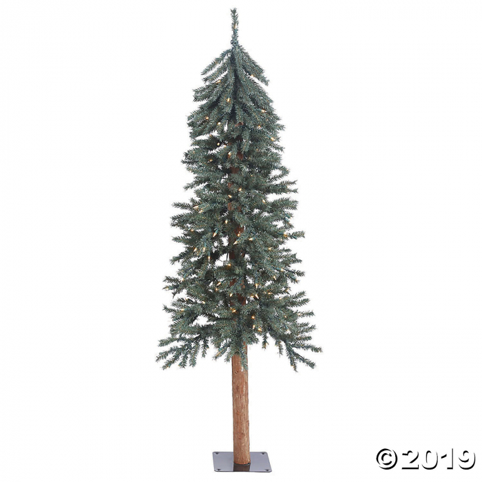 Vickerman 5' Natural Bark Alpine Christmas Tree with Clear Lights (1 Piece(s))