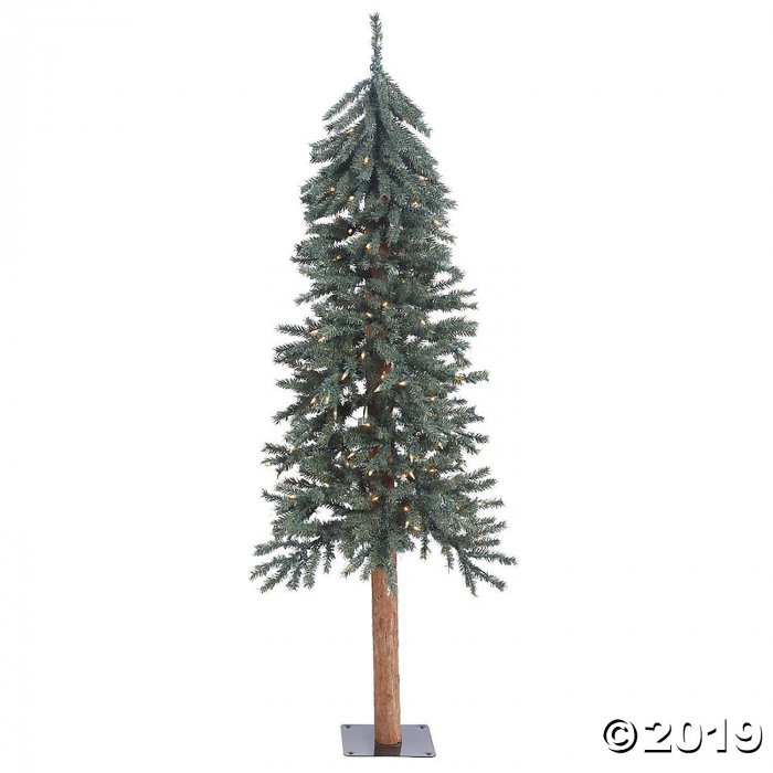 Vickerman 5' Natural Bark Alpine Christmas Tree with Warm White LED Lights (1 Piece(s))