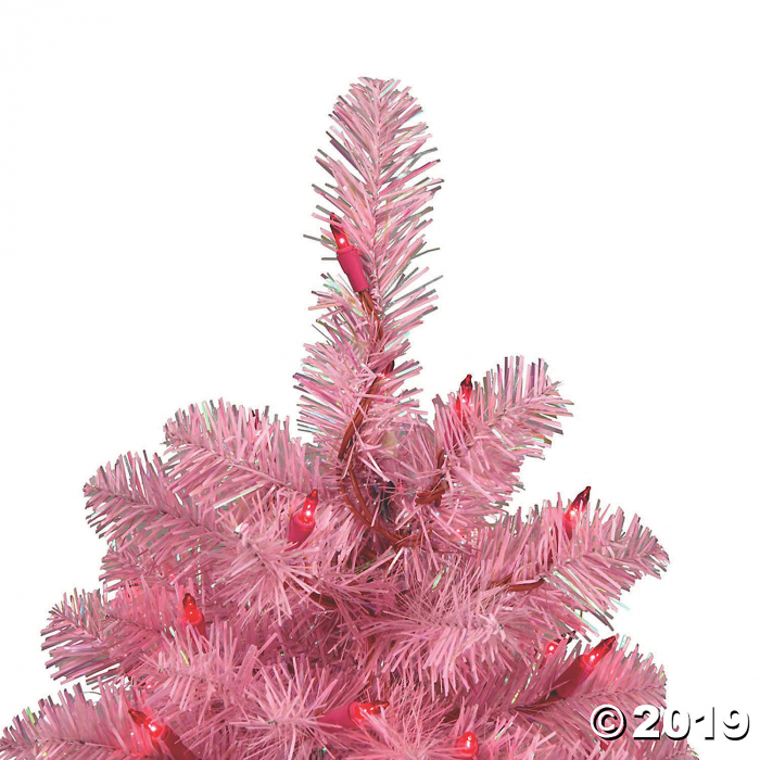 Vickerman 2' x 15" Pink Pine Tree with Pink Lights (1 Piece(s))