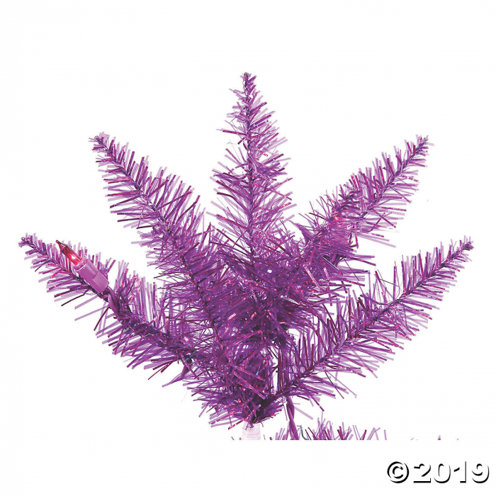 Vickerman 2' Purple Christmas Tree with Purple Lights (1 Piece(s))