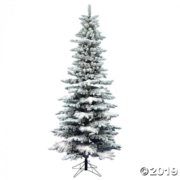 Vickerman 6.5' Flocked Utica Fir Slim Christmas Tree - Unlit (1 Piece(s))