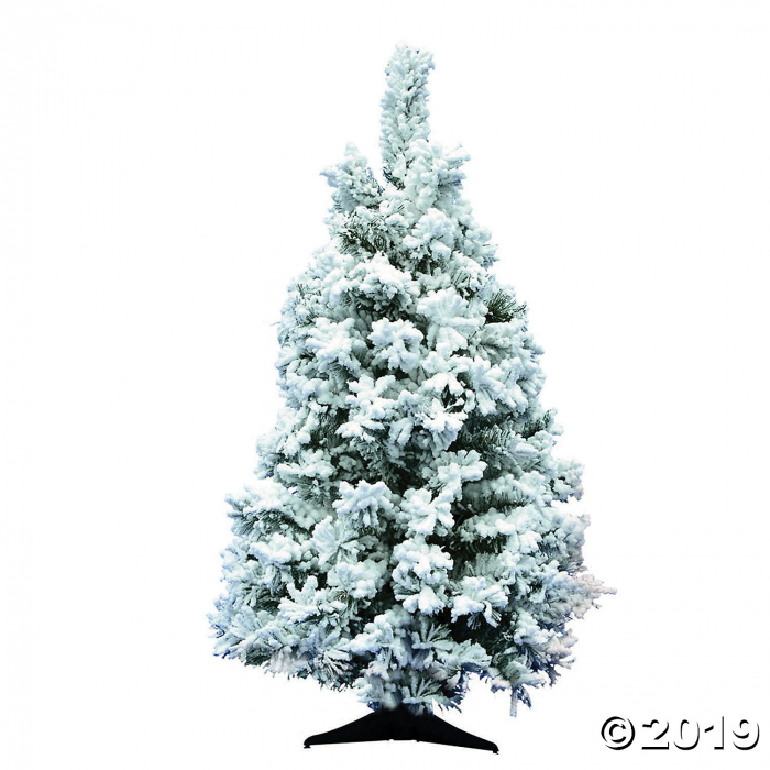 Vickerman 36 Flocked Alaskan Pine Christmas Tree Unlit 1 Piece Vickerman 36 Flocked Alaskan Pine