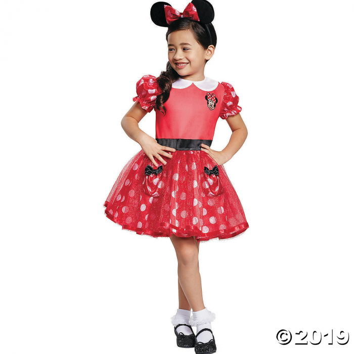 Baby/Toddler Girl's Red Minnie Mouse Costume Dress - 3T-4T (1 Piece(s))