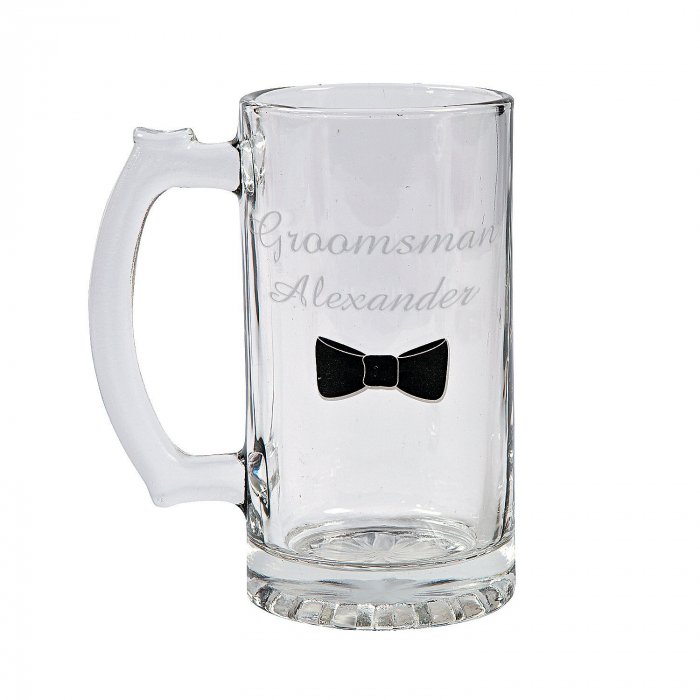 Bow Tie Personalized Beer Mug (1 Piece(s))