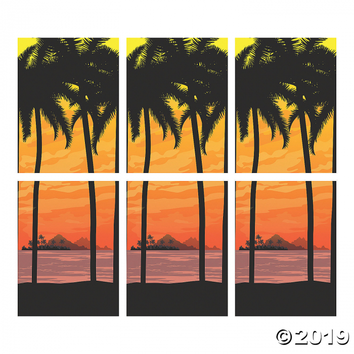 Island Luau Sunset Scene Setter (1 Set(s))
