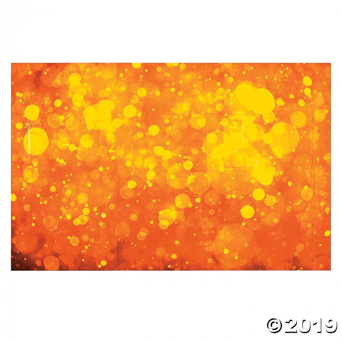 Orange Orb Lights Backdrop Halloween Décor (1 Set(s))