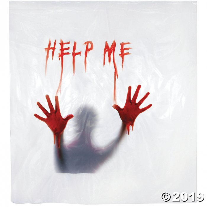 Help Me Shower Curtain Halloween Decoration (1 Piece(s)) Help Me Shower Curtain Halloween Decoration (1 Piece(s))