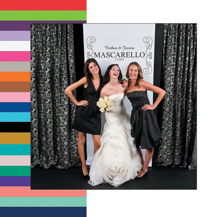 Personalized Scrollwork Photo Booth Backdrop (1 Piece(s))