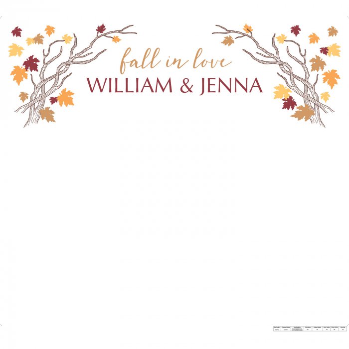 Personalized Fall Wedding Photo Booth Backdrop (1 Piece(s))