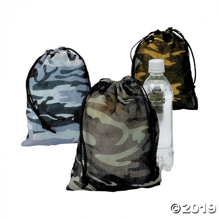Camouflage Drawstring Bags (Per Dozen)