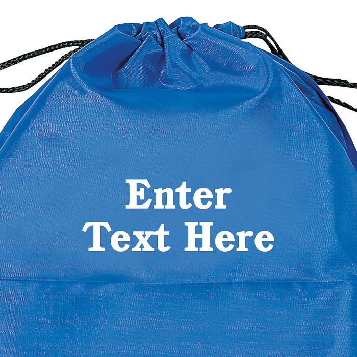 Personalized Large Royal Blue Drawstring Bags (Per Dozen)