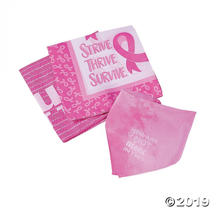 Pink Ribbon Survivor Bandanas (Per Dozen)