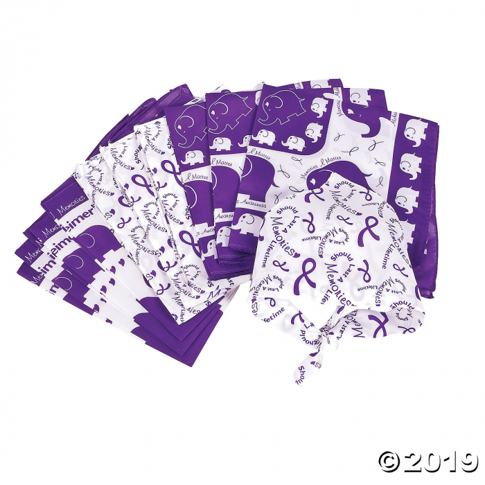Alzheimer's Awareness Bandana (Per Dozen) Alzheimer's Awareness Bandana (Per Dozen)