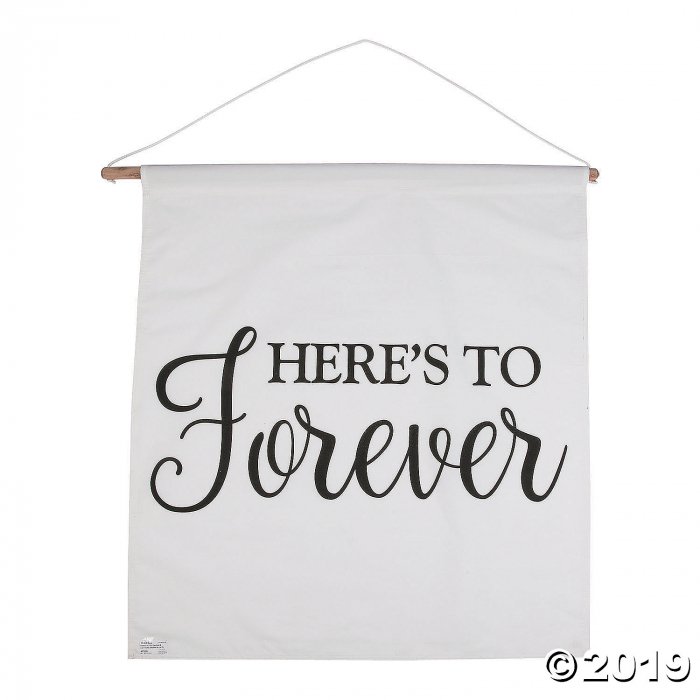 Here's to Forever Wedding Cotton Banner (1 Piece(s))