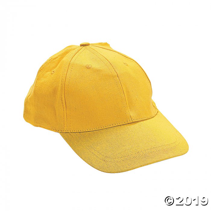 Yellow Baseball Caps (Per Dozen)