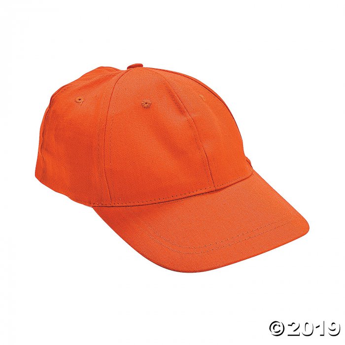 Orange Baseball Caps (Per Dozen)
