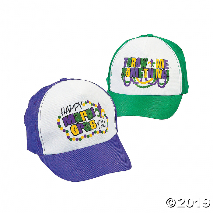 mardi gras baseball hats