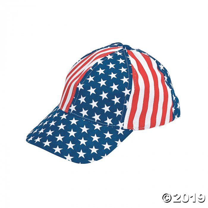Stars & Stripes Baseball Caps (Per Dozen)