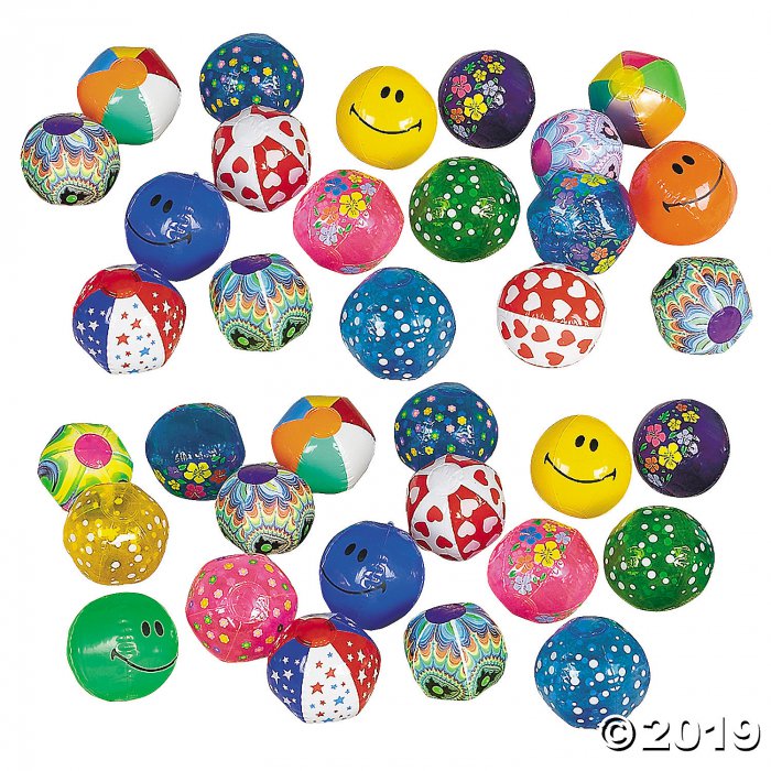 6" Beach Ball Assortment Package of 24 Pastel Beachballs by Happy Deals for sale online 