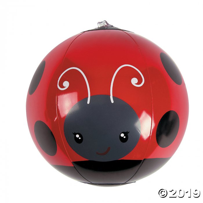 Inflatable 5" Ladybug Mini Beach Balls (Per Dozen)