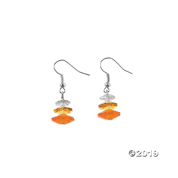 Candy Corn Crystal Earrings Craft Kit (6 Pair)