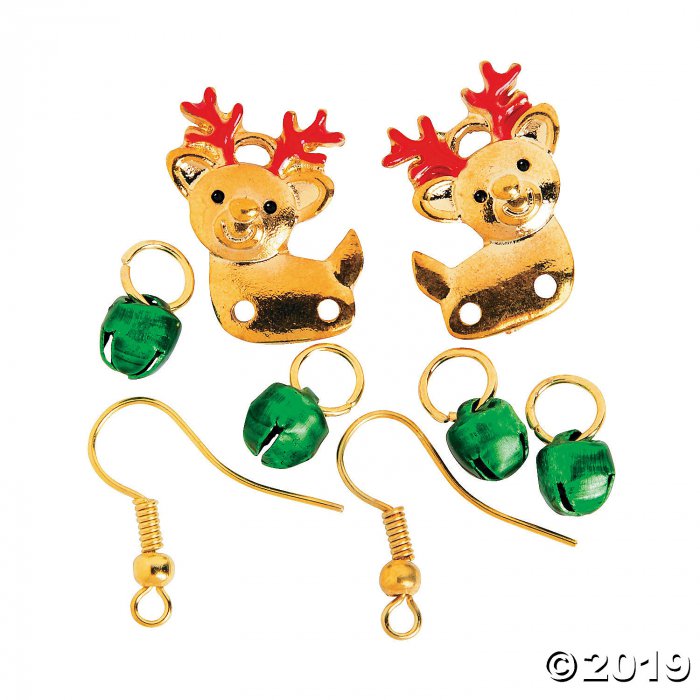 Cute Reindeer Earrings Craft Kit (6 Pair)