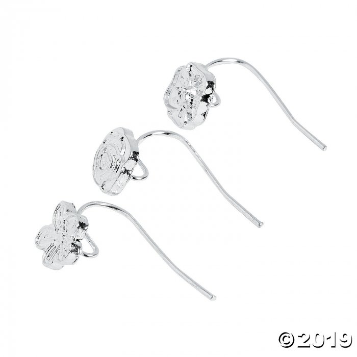 Flower Slide-a-Charm Earring Posts (Per Dozen)