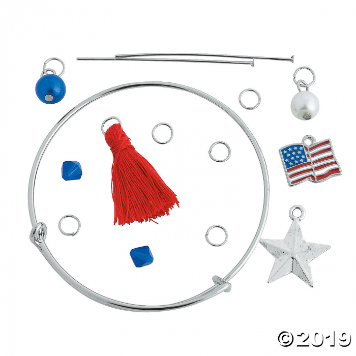 Patriotic Bangle Bracelet Craft Kit (Makes 2)