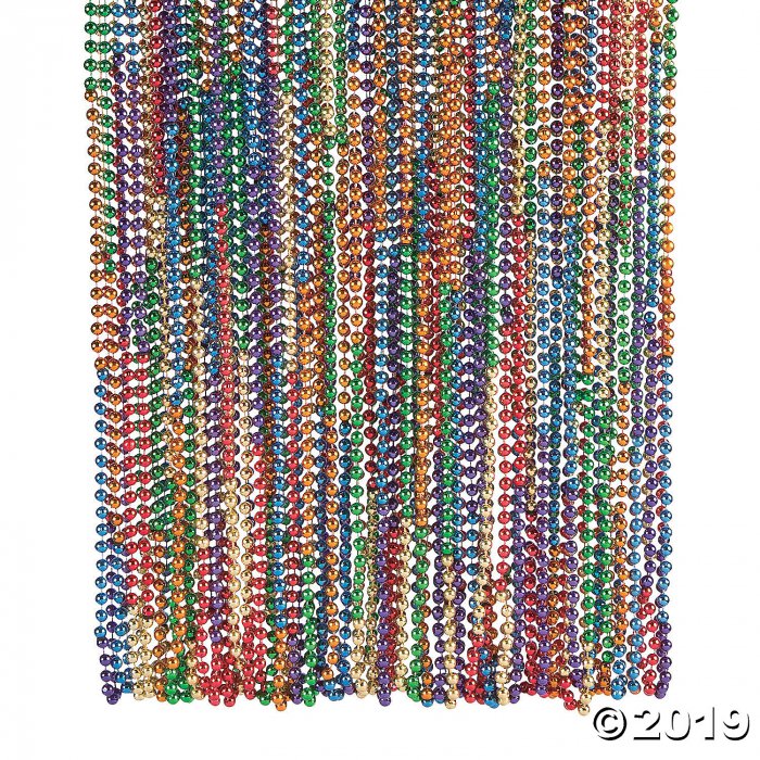 Rainbow Mardi Gras Beads (48 Piece(s))