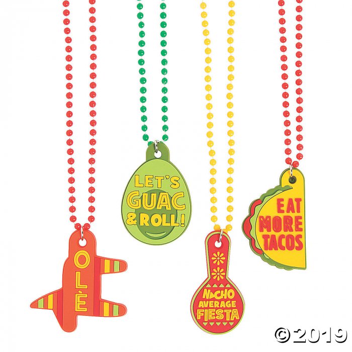 Fiesta Bead Necklaces with Sayings (24 Piece(s))