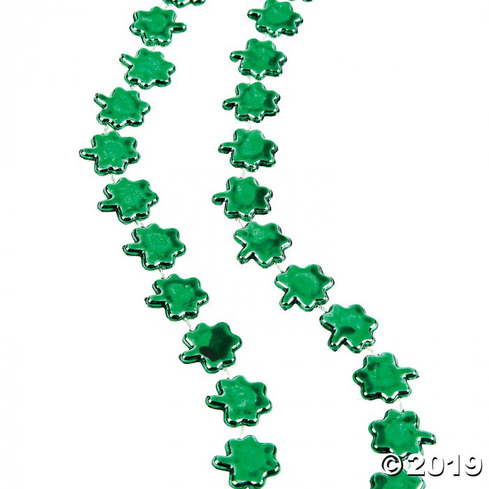 Shamrock Bead Necklaces (Per Dozen)