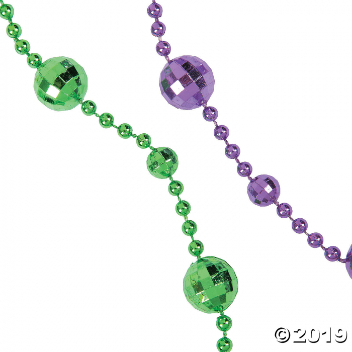 Disco Mardi Gras Beads (Per Dozen)