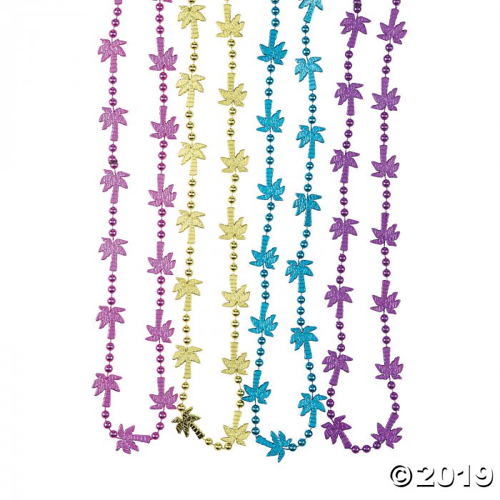 Palm Tree Beaded Necklaces (Per Dozen)