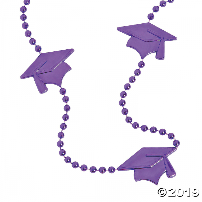 Purple Graduation Bead Necklaces (24 Piece(s))
