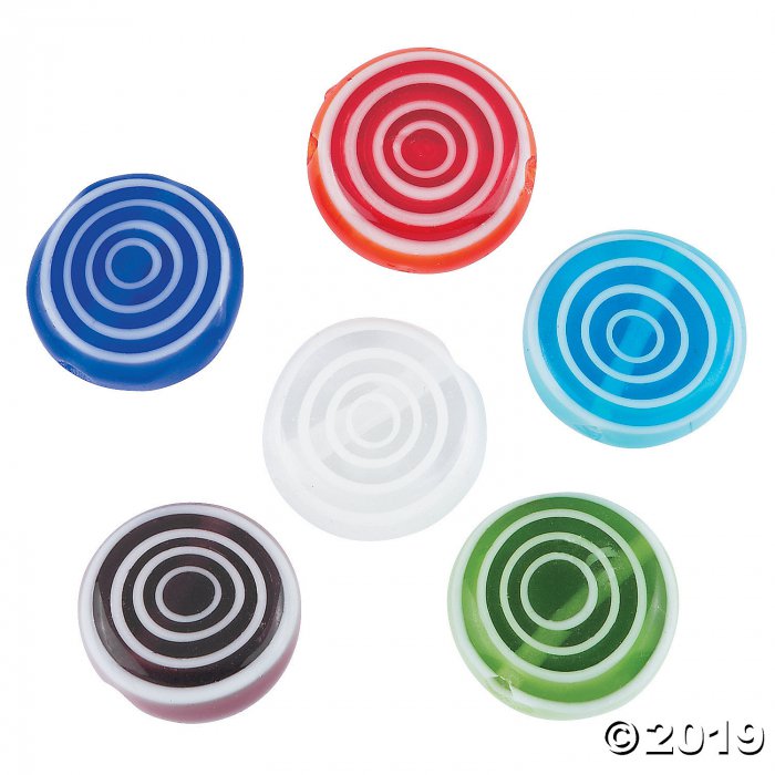 Swirl Millefiori Round Beads (Per Dozen)