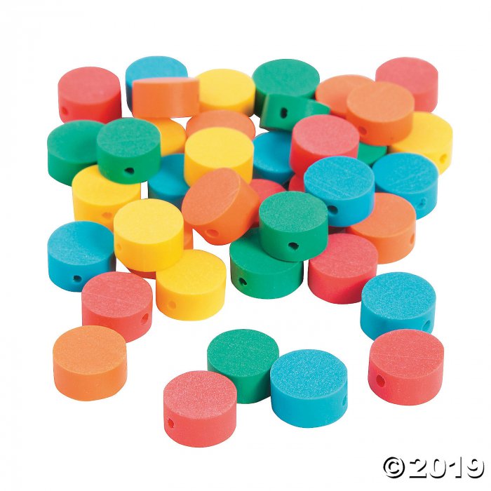 Polymer Flat Round Beads - 10mm (50 Piece(s))