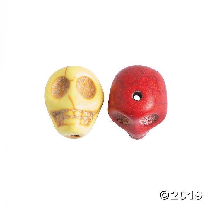 Skull Stone Beads - 12mm (24 Piece(s))