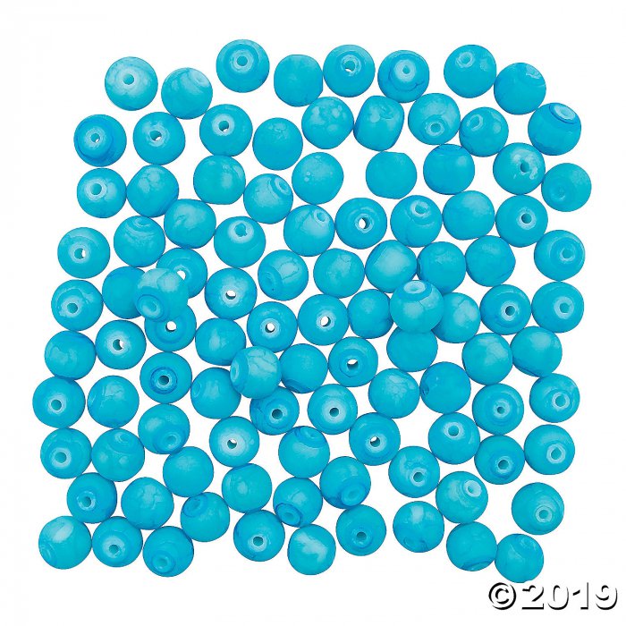 Turquoise Watercolor Beads (100 Piece(s))