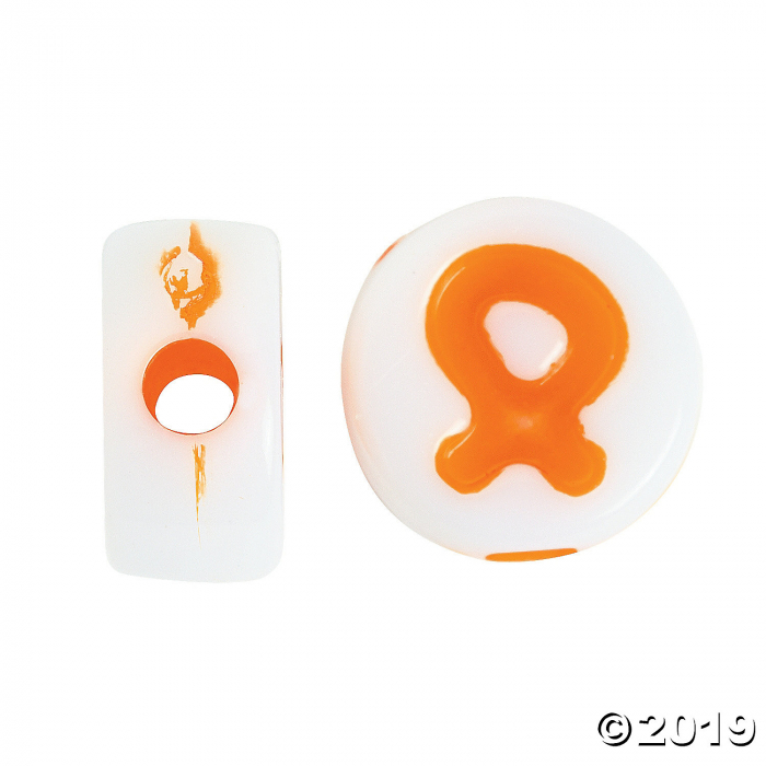 Orange Ribbon Beads - 8mm (200 Piece(s))