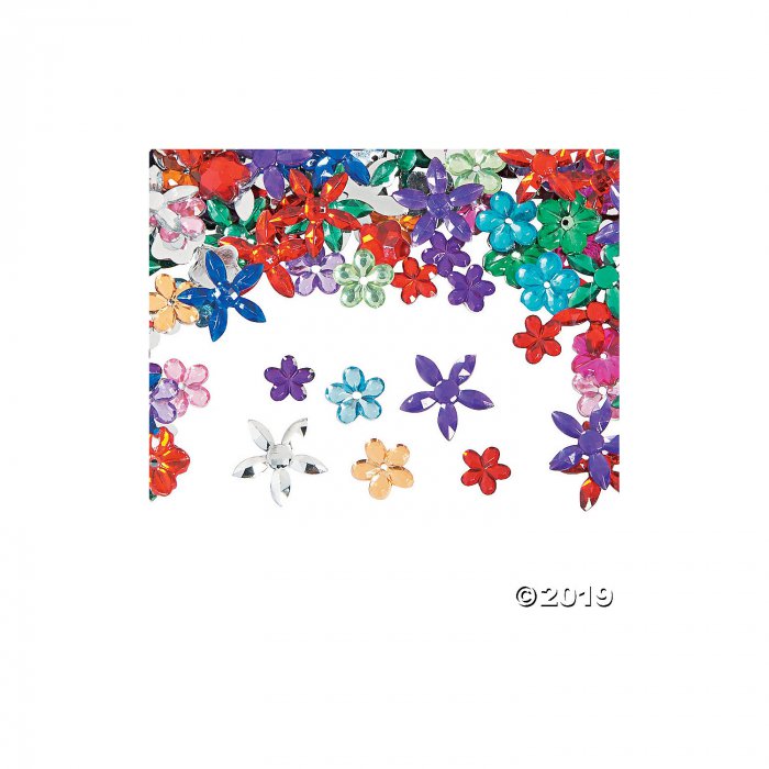 Flower-Shaped Faceted Gem Assortment (800 Piece(s))