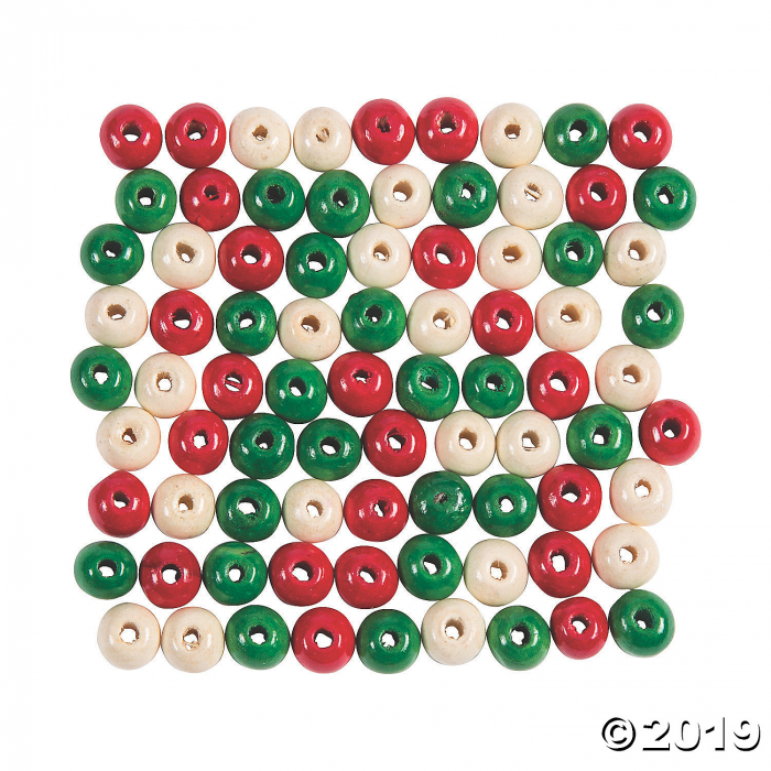 Small Wooden Christmas Beads - 7mm (300 Piece(s)) | GlowUniverse.com