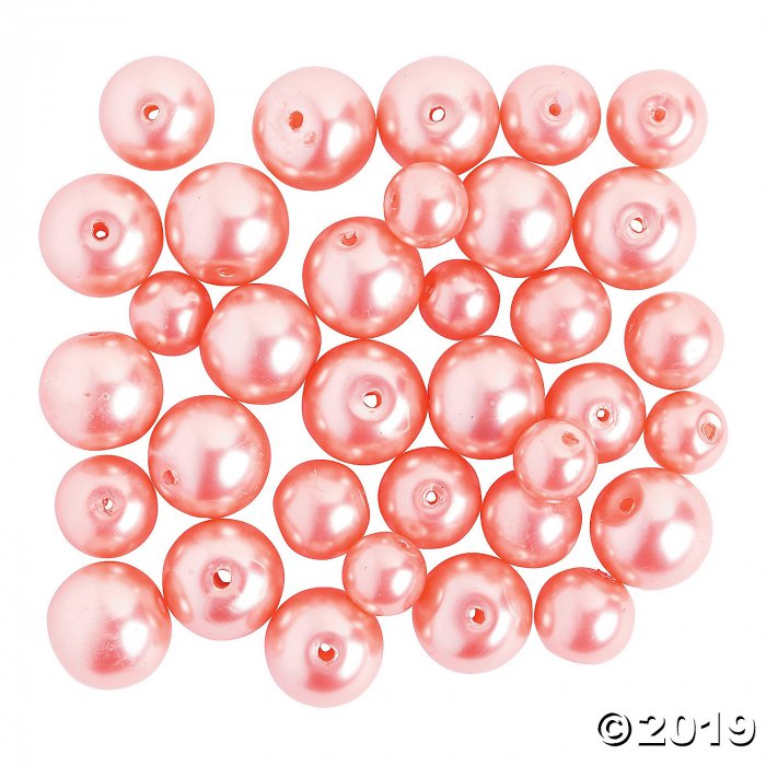 Coral Pearl Bead Assortment (100 Piece(s))