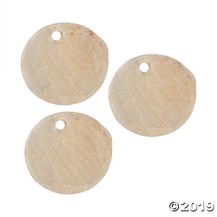 Round Flat Shell Beads - 12mm (50 Piece(s))