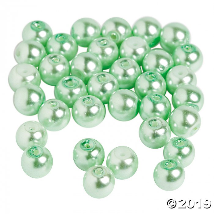 Mint Green Pearl Beads - 8mm (50 Piece(s))